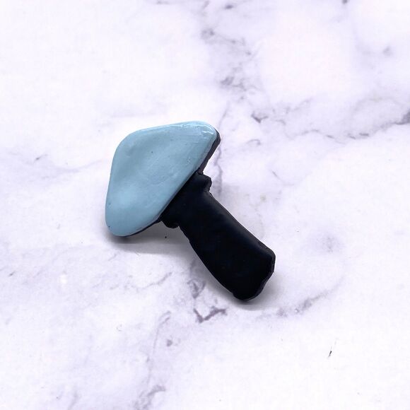 Blue Black Mushroom Pin - Picture 11 of 16
